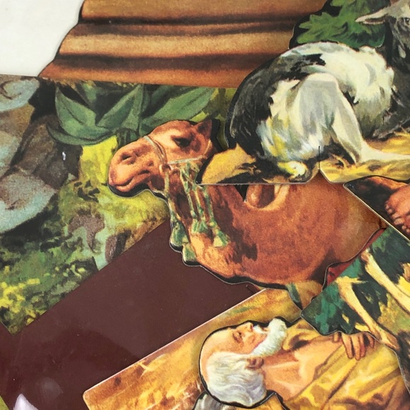 CHRISTMAS MANAGER SET retro cut out cardboard NEW - Picture 6 of 16